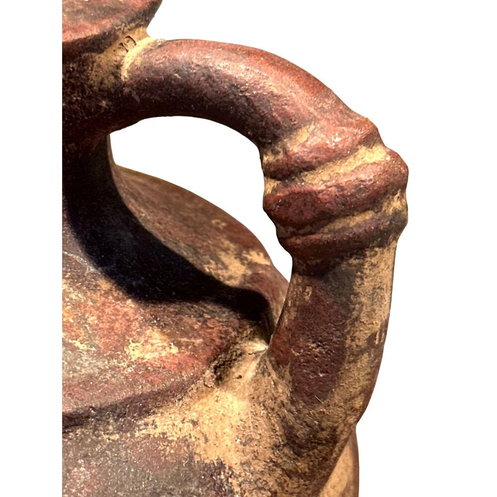 Mexican Terracotta Olla Vessel Rustic Folk Pottery Sculptural Deco Vintage Water - Picture 7 of 12